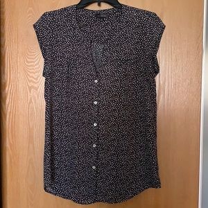 Black and White Blouse